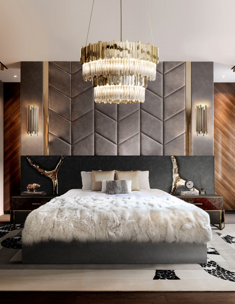 bedroom decor with ambient lighting and warm lamps