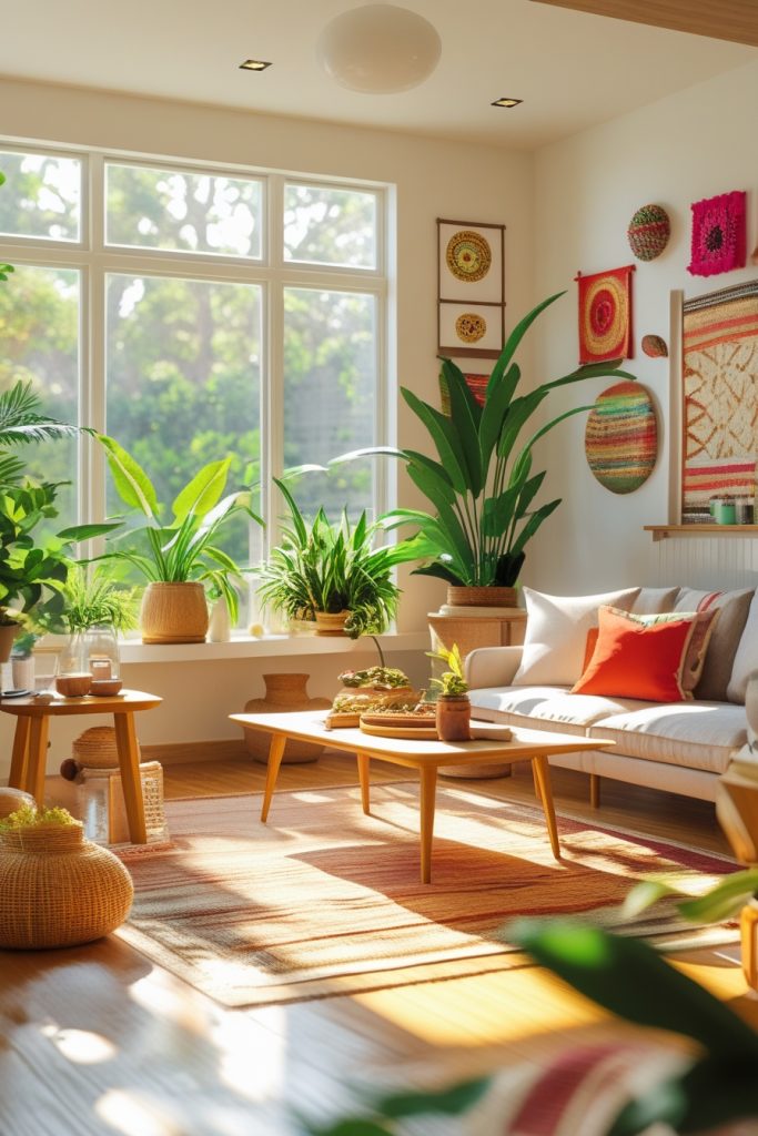 DIY Home Decor living room ideas with modern furniture and handmade wall art