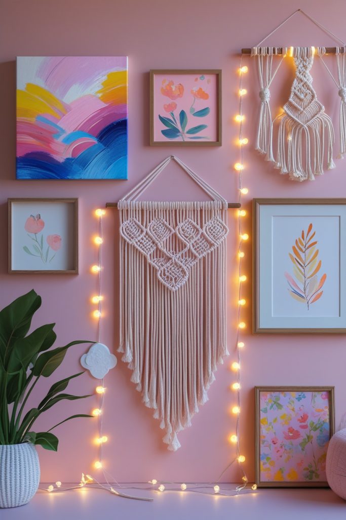 DIY Home Decor ideas for living room with handmade wall art