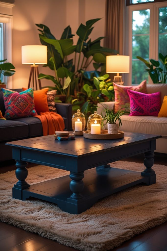 DIY Home Decor living room ideas with modern furniture and handmade wall art