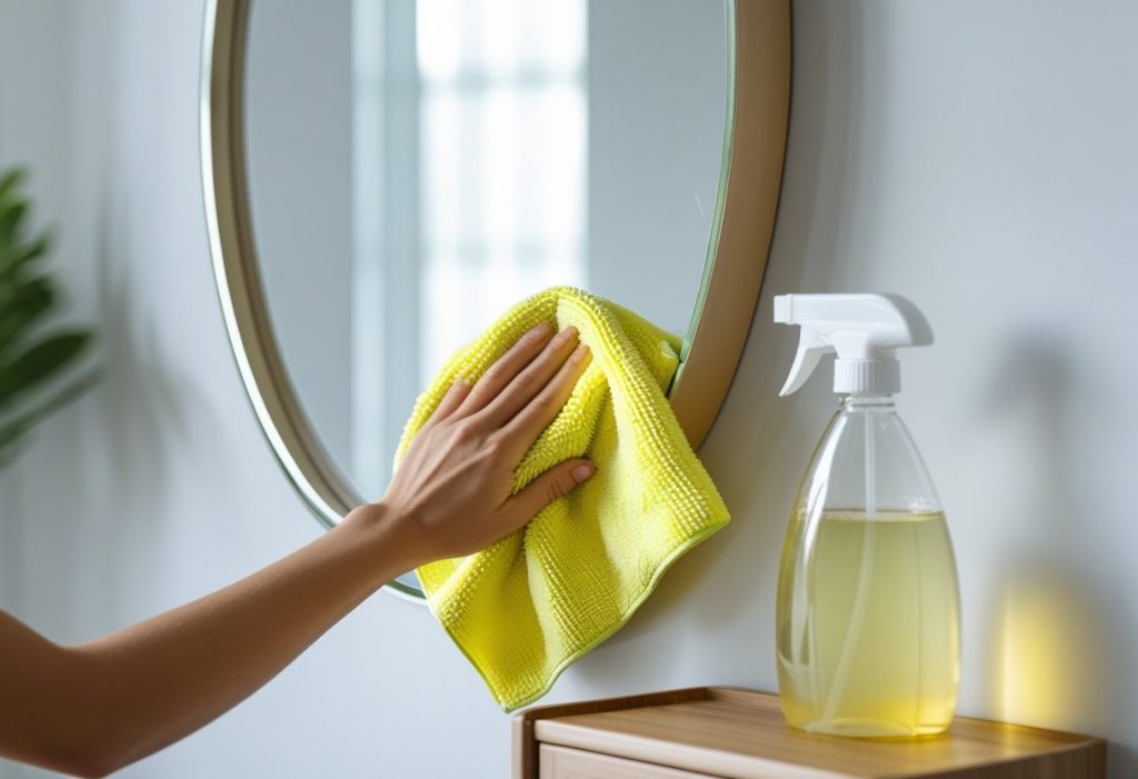 cleaning and maintaining mirror wall decor properly