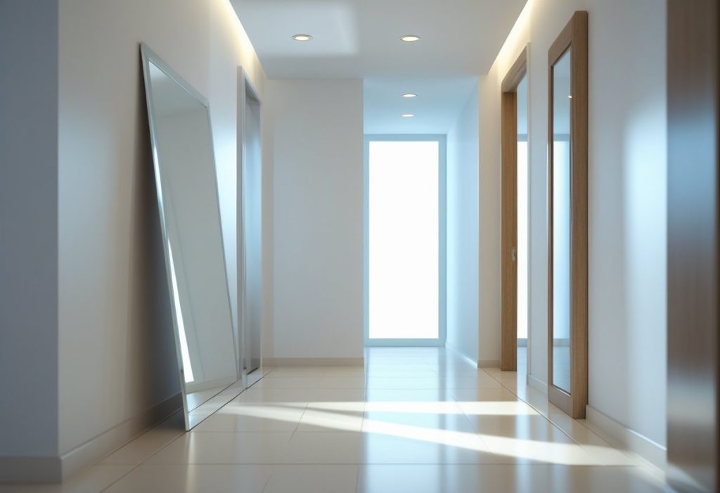 mirror wall decor making small hallway look larger
