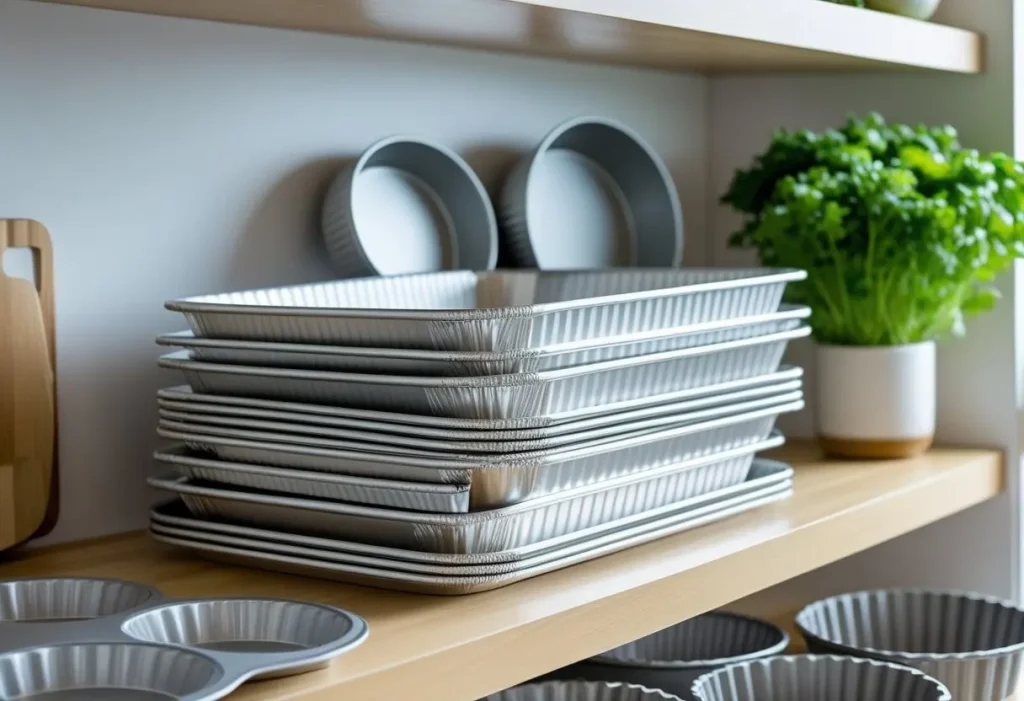 organized bakeware pans as core home baking essentials