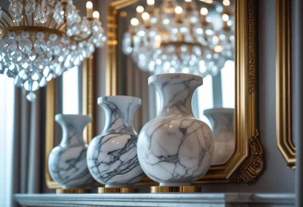 luxury home decor accessories gold marble crystal