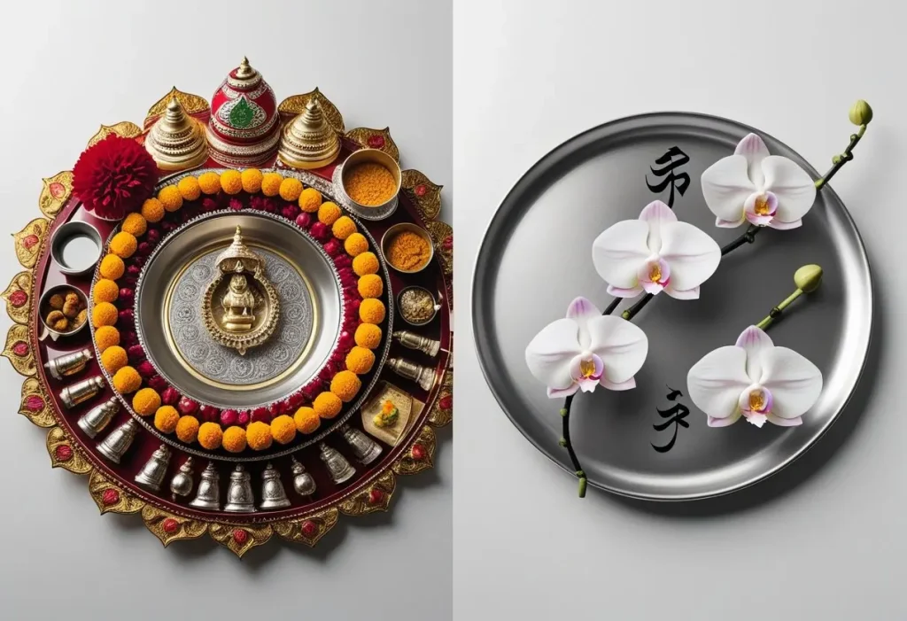 traditional vs modern aarti thali decoration ideas for wedding comparison