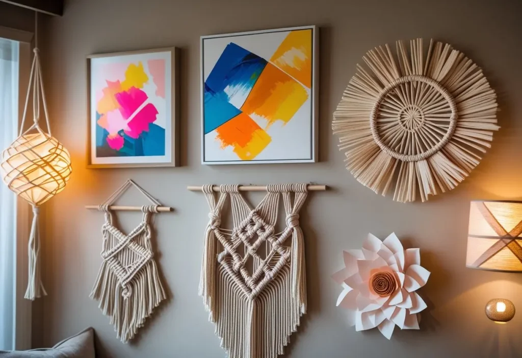 Finished DIY wall art display for home