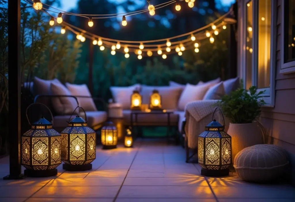 Evening lighting for small outdoor spaces.