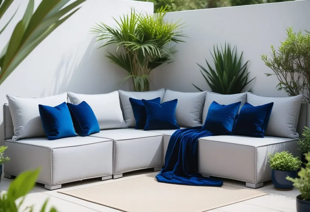 Colorful accent decor for small outdoor spaces.