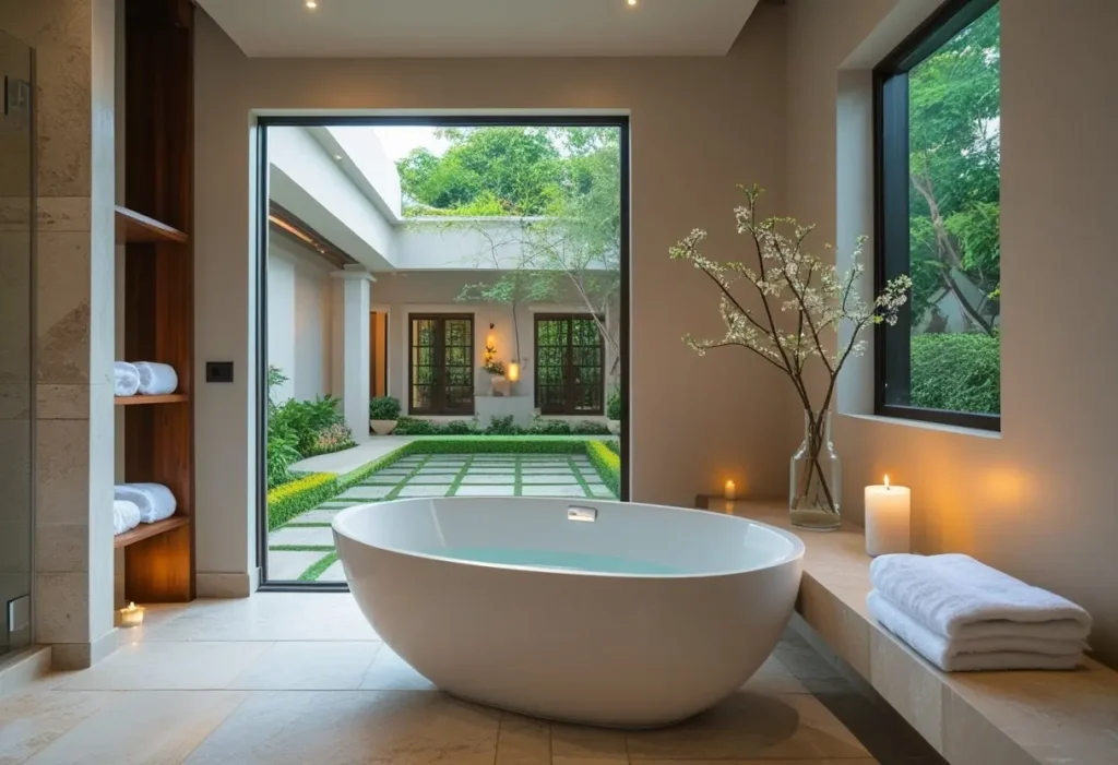  Luxury well-being bathroom sanctuary in Pakistani home decor trends.