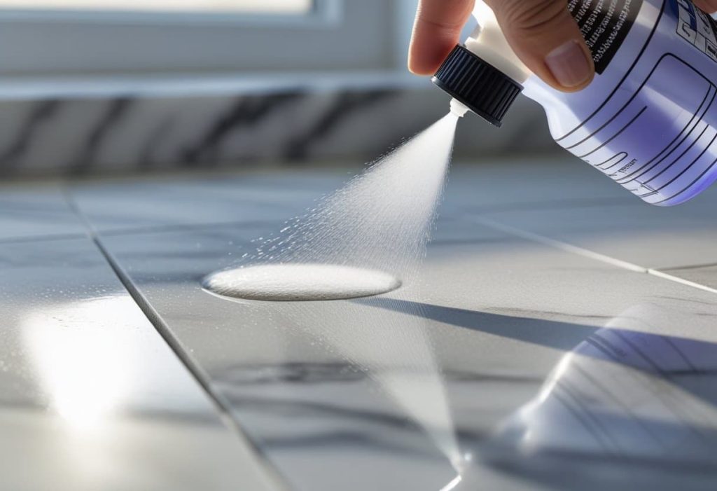 sealing a natural stone marble kitchen floor tile