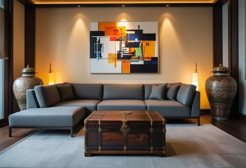  Fusion of traditional and modern elements in Pakistani home decor trends.