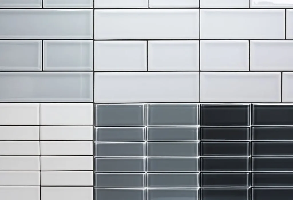 grout color impact on white kitchen floor tile design