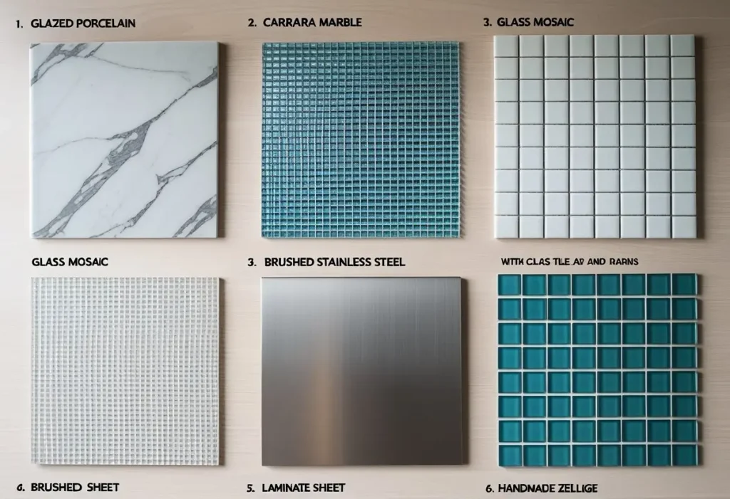 kitchen backsplash ideas material comparison guide porcelain marble glass