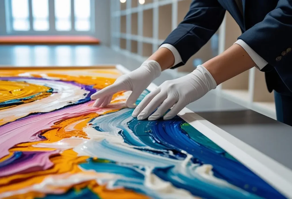 Large format art from a New York NY decor art gallery in a loft setting.