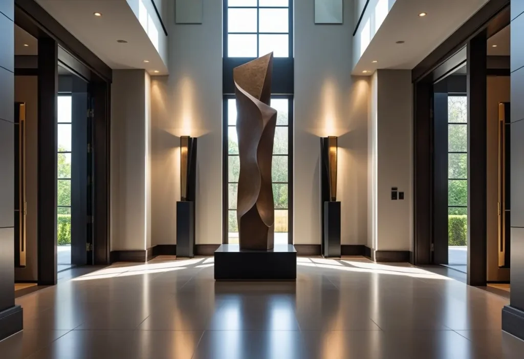 Entryway sculpture from a decor art gallery New York NY.