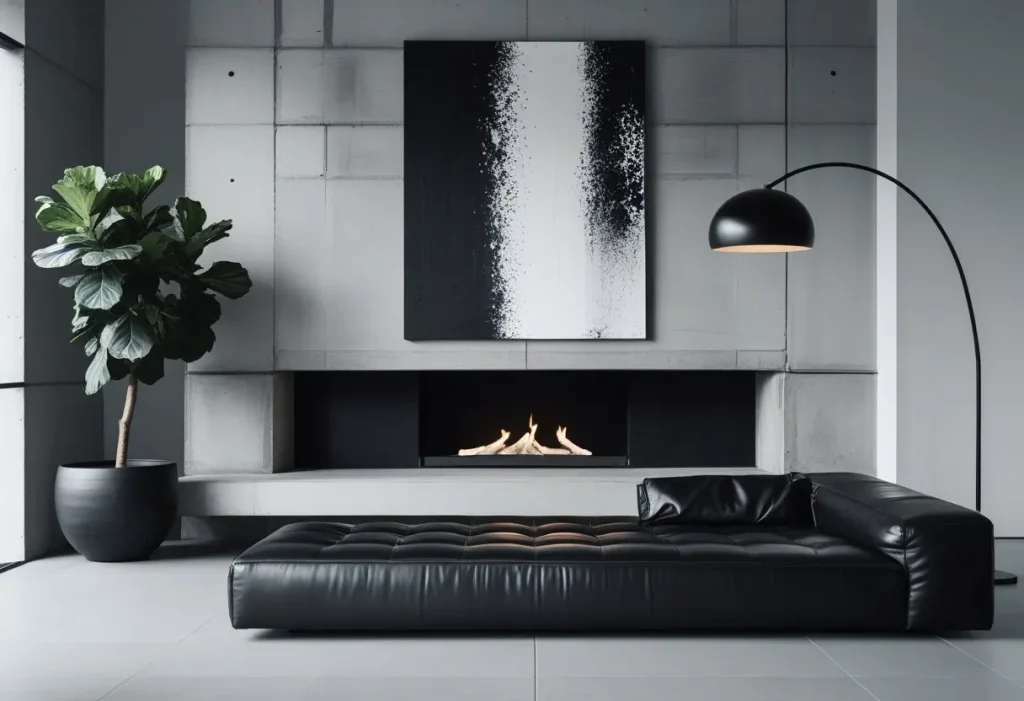 modern minimalist goth home decor living room