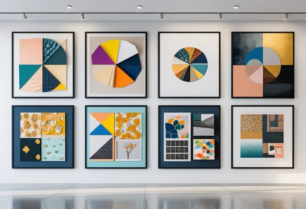 Different collage art styles including abstract, vintage, and minimalist collage art designs